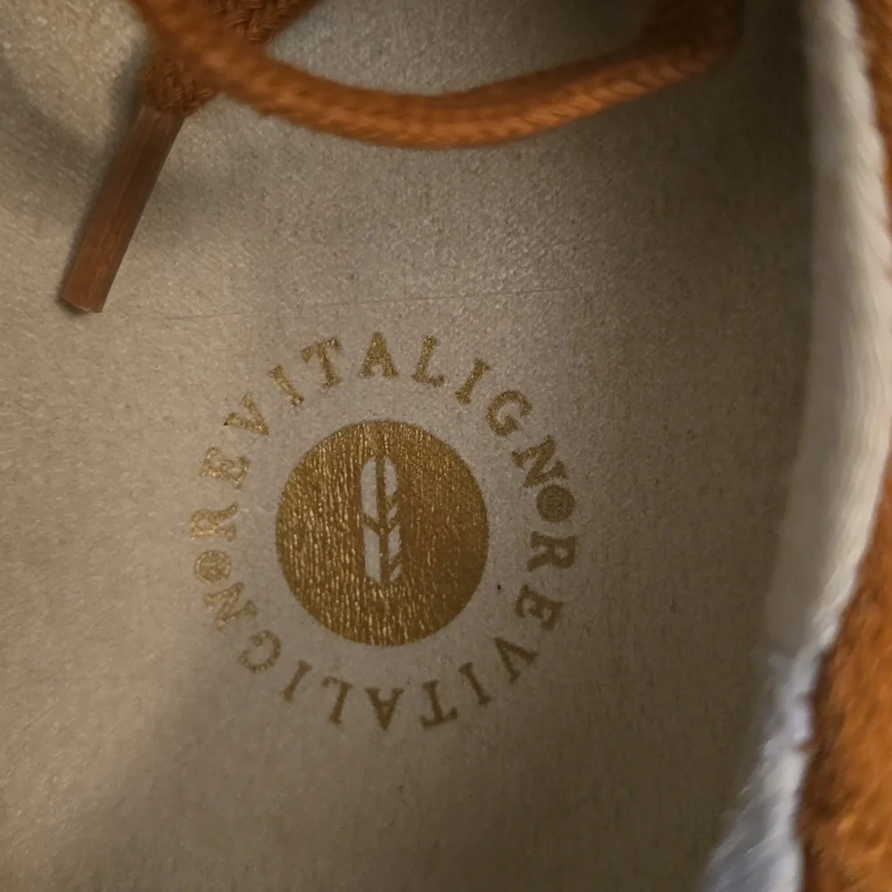 Revitalign  Suede Lace-Up Sneakers in Burnt Orange Ladies